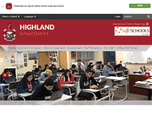 Tablet Screenshot of highland.wednet.edu