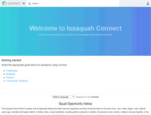 Tablet Screenshot of connect.issaquah.wednet.edu